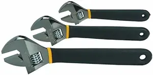 Wideskall 3 Pieces Heat Treated Laser Marked Metric Adjustable Wrench Set 6 inch + 8 inch + 10 inch