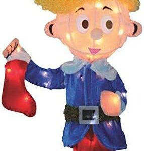 Rudolph 24" 3D Pre Lit Yard Art Hermy