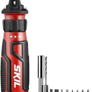 SKIL SD561201 Rechargeable 4V Screwdriver Includes 9pcs Bit 1pc Bit Holder & USB Charging Cable