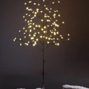 Lightshare Cherry Blossom Tree 5FT 128 LED Lighted Tree for Decoration Inside and Outside, Home Patio Wedding Festival Christmas Decor, Warm White