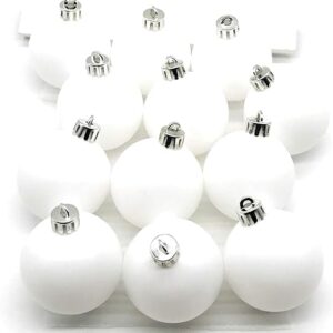 The Treemendous Christmas Tree Ornament Decorating 12 Count Refill Kit - Blank White Ball Ornaments for DIY Craft Activities, Compatible with Treemendous Tree and Gift Box Ornament Decorators