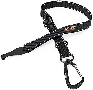 Mighty Paw Safety Belt Dog Seat Belt Latch Bar Attachment for Optimal Safety and Security All Metal Hardware Tangle Free Swivel Attachment Carabiner Adjustable Length