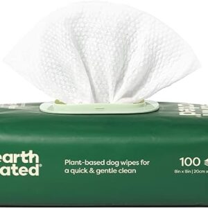 Earth Rated Unscented Dog Grooming Wipes 100 Count