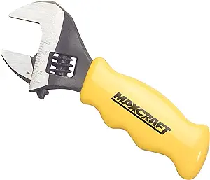 Maxcraft 60701 Stubby Adjustable Wrench 1 Jaw Professional Grade Comfort Grip