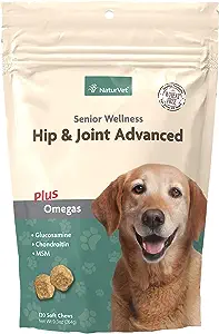 NaturVet Hip & Joint Advanced Soft Chew Joint for Senior Dogs 120 Soft Chews