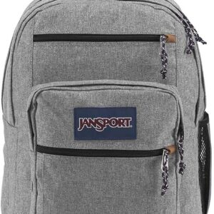 JanSport Backpack, with 15-inch Laptop Sleeve, Grey Letterman - Large Computer Bag Rucksack with 2 Compartments, Ergonomic Straps - Bag for Men, Women