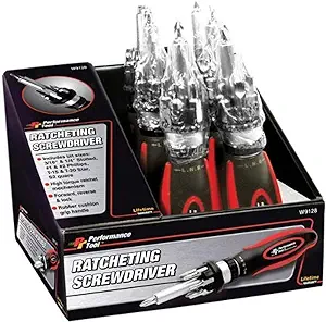 Performance Tool W9128 High Torque Ratchet Screwdriver Set 7 Pieces