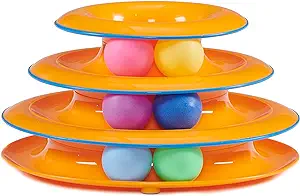 Petstages Tower of Tracks Interactive Cat Toy Orange One-Size
