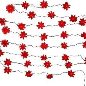 Kurt Adler 35-Light Red Poinsettia Light Set