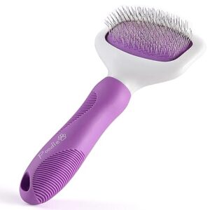 Poodle Pet Slicker Brush Small Large Dogs Pet Hair Remover Rotating Head | Effectively Effortlessly Removes Tangles Mats Loose Hair Short Long HairGrooming Brush
