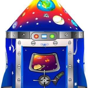 Rocket Ship Play Tent for Kids | Spaceship Toys and Forts for Boys and Girls | Imaginative Indoor and Active Outdoor Play, Games & Gifts