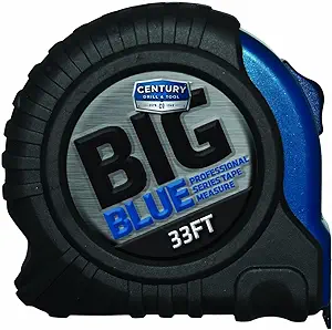 Century Drill & Tool 72833 Big Blue Tape Measure 33 foot