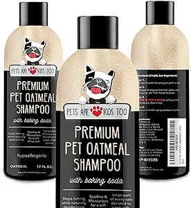Pet Oatmeal Anti-Itch Shampoo & Conditioner In One Smelly Puppy Dog & Cat Wash ALL NATURAL & Hypoallergenic Provides Relief For Allergies Itchy Dry Irritated Skin Smells Amazing 1 bottle