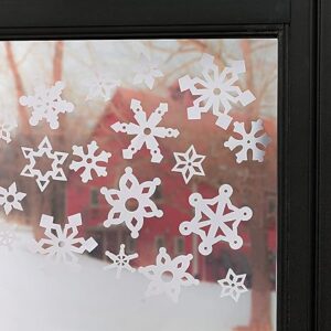 Snowflake Window Clings (138 Pcs. Per Set) 1 1/2" - 3". Reusable Vinyl. (2)