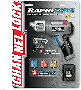 Channel Lock Rapid Fire Power Screwdriver Quick Loading 3 Pre-Loaded Cartridges