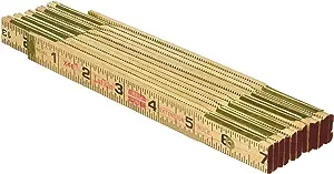 6 ft. Wood Rule Brass Extends