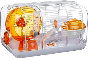 Habitrail Cristal Hamster Cage Small Animal Habitat with Hamster Wheel Water Bottle and Hideout