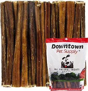 Downtown Pet Supply Bully Sticks for Small Dogs Rawhide Free Dog Chews 6 25 Pack