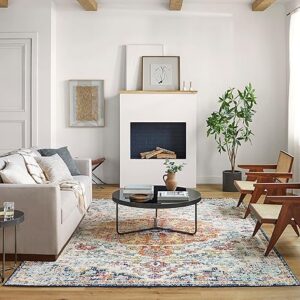 Artistic Weavers Odelia Vintage Bohemian Area Rug,7'10" x 10'3",Orange/Navy