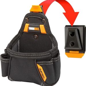 Tape Measure/All Purpose Pouch in Black with ClipTech adaptability and 6-layer No-Snag Hidden-Seam construction