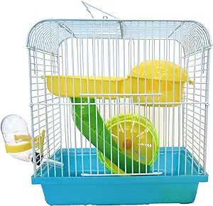 YML H157BL Dwarf Hamster Mice Cage with Accessories Blue