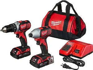 Milwaukee 2691-22 18 V Cordless Compact Drill and Impact Driver Power Tool Sets