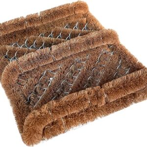 NINAMAR Natural Coir Boot Scraper Door Mat - 13 x 12 inch