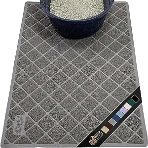 GORILLA GRIP Original Premium Durable Cat Litter Mat Gray